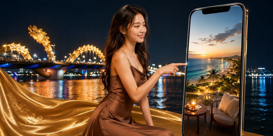 Người dùng tại Đà Nẵng mặc áo dài theo dõi phân tích kèo và cá cược trên điện thoại di động