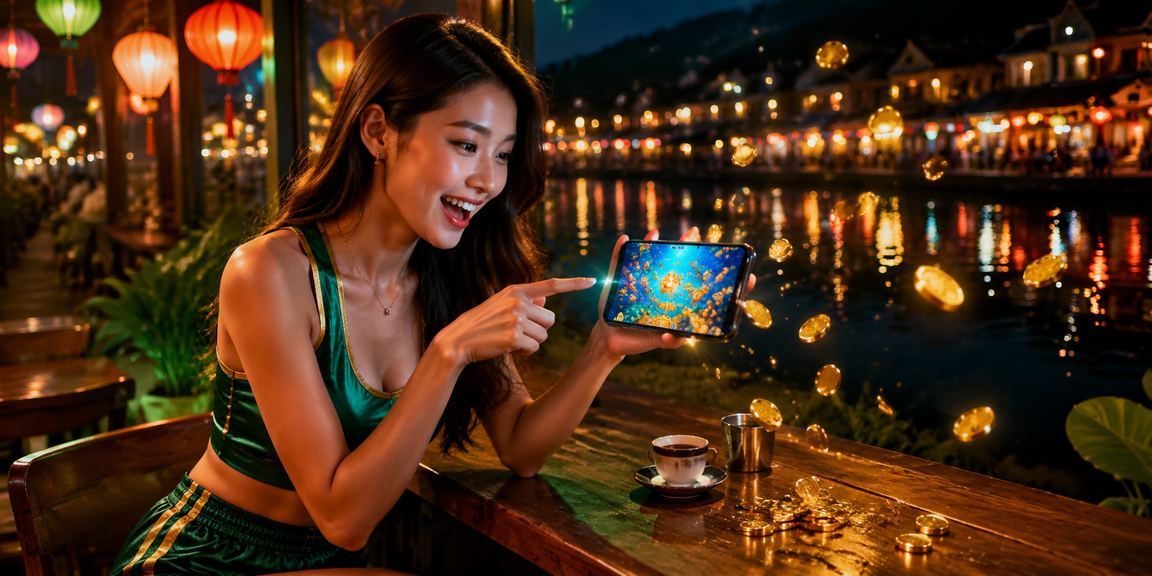 Người dùng tại Huế thưởng thức cà phê và trải nghiệm mobile casino trên điện thoại